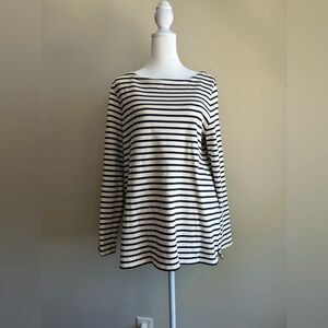 Eileen Fisher Women's Small Striped Long Sleeve Cotton Knit Shirt